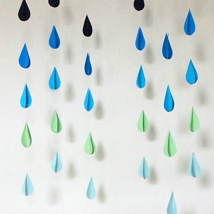 Diy Raindrop Garland - Design & Paper