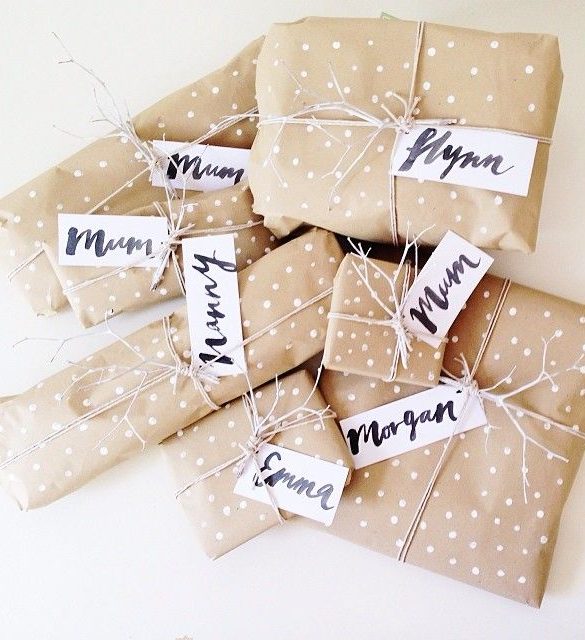 kraft wrapping paper with designs